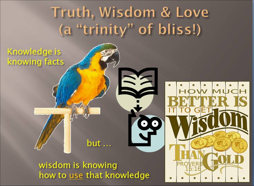 Truth wisdon and love . A trinityof bliss
